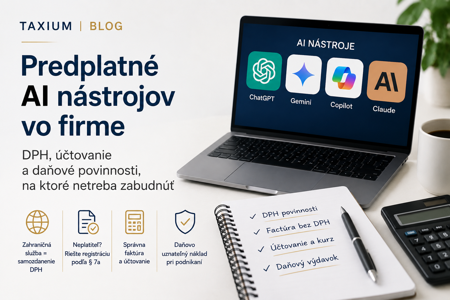 Daňové a účtovné povinnosti pri predplatnom ChatGPT, Gemini a ďalších AI nástrojov vo firme